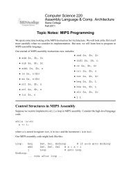 Topic Notes: MIPS Programming - Courses