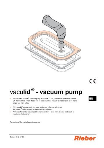 vaculid - vacuum pump - Rieber GmbH & Co. KG