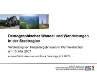 Demographischer Wandel und Wanderungen in der Stadtregion