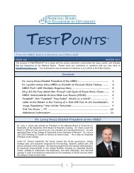 TESTPOINTSTM - National Board of Examiners in Optometry