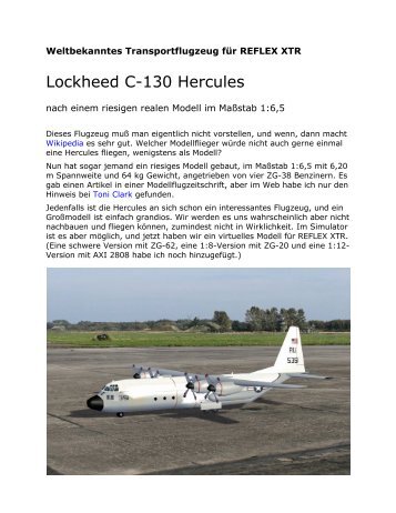 Lockheed C-130 Hercules fÃ¼r REFLEX XTR