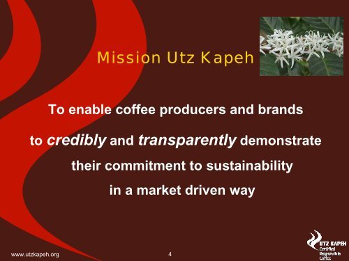 Utz Kapeh Foundation - Duurzaam Ondernemen