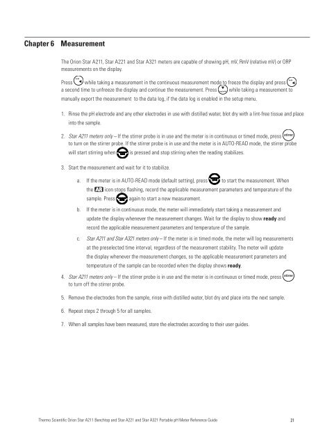 Thermo Scientific Orion Star A221 Reference Guide - Geotech ...