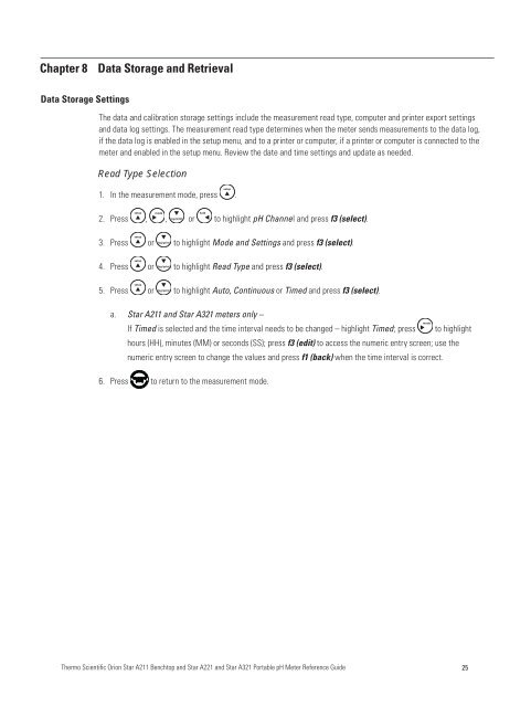 Thermo Scientific Orion Star A221 Reference Guide - Geotech ...