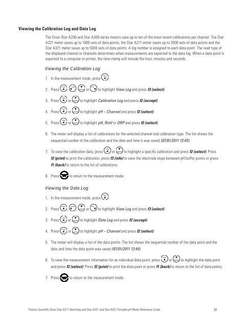 Thermo Scientific Orion Star A221 Reference Guide - Geotech ...