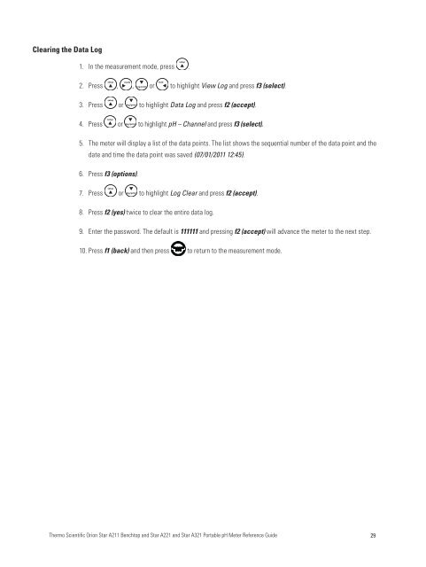 Thermo Scientific Orion Star A221 Reference Guide - Geotech ...