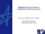 Mapping the electronic resonances of single molecule STM ... - AtMol