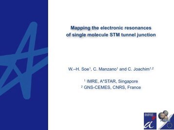 Mapping the electronic resonances of single molecule STM ... - AtMol