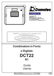 manuale utente combinatore tel. DCT22 - Gladiusnet S.r.l.