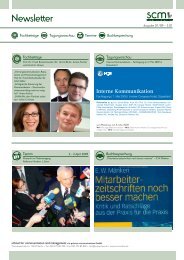 Erfolgreiche Steuerung der Kommunikation - SCM