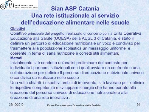 La prevenzione dell'obesitÃ . Buone pratiche a livello ... - CCM Network