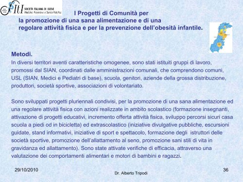 La prevenzione dell'obesitÃ . Buone pratiche a livello ... - CCM Network