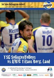 So erfrischend anders - die Druckerzeugnisse ... - Solingen Volleys