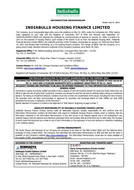 Nse indiabulls housing finance deals