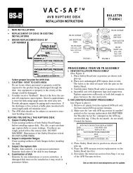 VAC - S A FT M - BS&B Safety Systems