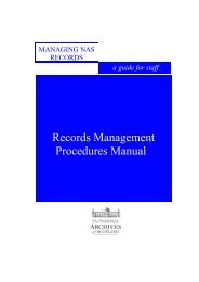 records management manual - National Archives of Scotland