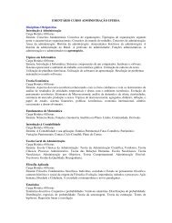 EMENTÁRIO CURSO ADMINISTRAÇÃO UFERSA Disciplinas ...