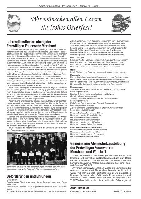 Ausgabe 142 vom 07.04.2007 - Gemeinde Morsbach