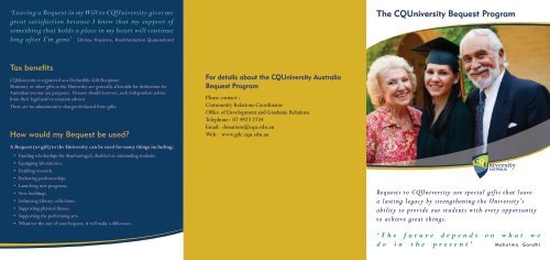 Download the Bequest brochure - Central Queensland University