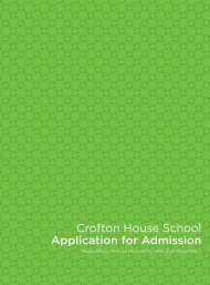 Application Form - Crofton House School