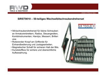 SIRST9010 – 50-teiliges Wechselbitschraubendreherset