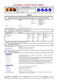 MATERIAL SAFETY DATA SHEET - Nulandis