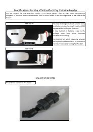 Modifications for the HTH Easiflo 3 Dry Chlorine Feeder