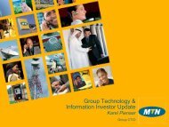 Group Technology & Information Investor Update - MTN Group