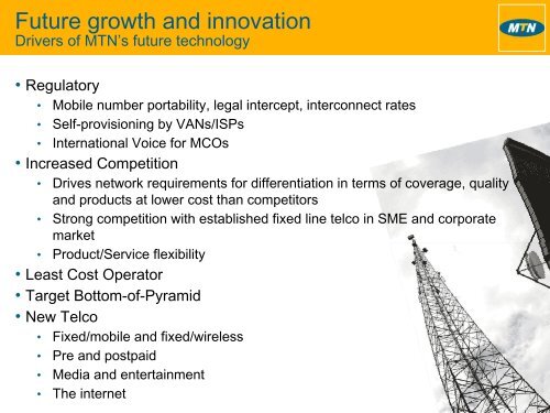 Group Technology & Information Investor Update - MTN Group
