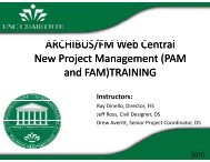 New Project Management PAM & FAM Training - Facilities ...