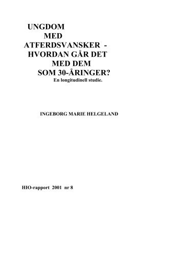 hvordan går det med dem som 30-åringer?