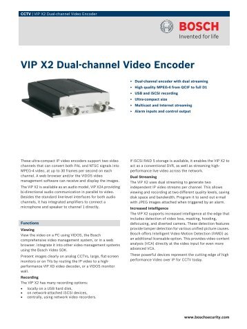 VIP X2 Dual-channel Video Encoder - Network Webcams