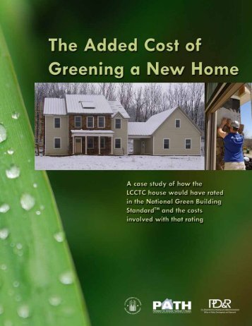 The Added Cost of Greening a New Home - ToolBase Services