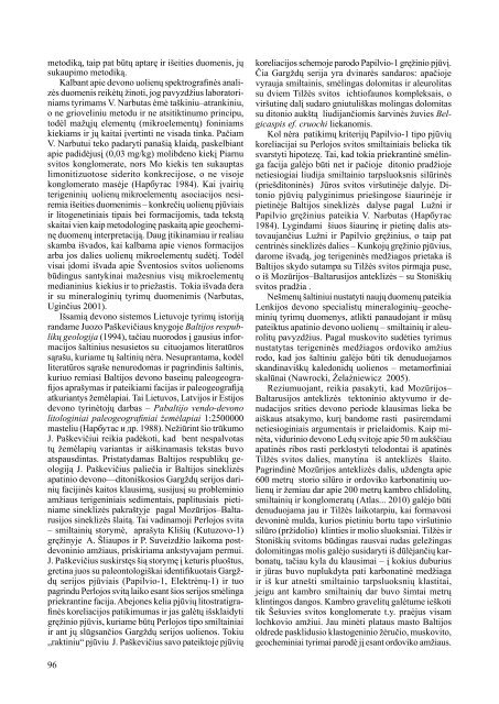 BALTICA Volume 24 Special Issue 2011 : 89-98 - Geologijos ir ...