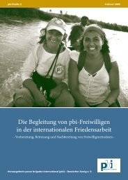 Die Begleitung von pbi-Freiwilligen in der internationalen ...