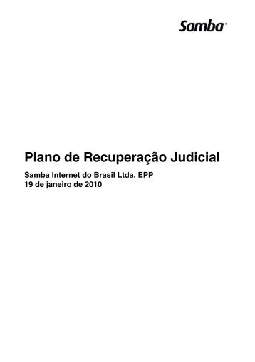 Plano de Recuperação Judicial - Rmilani.com.br