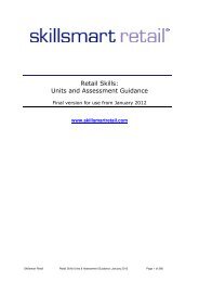 Retail Skills Units and Assessment Guidance - Jan 2012 - NCFE