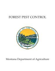 Montana Forest Pest Control - Montana Department of Agriculture