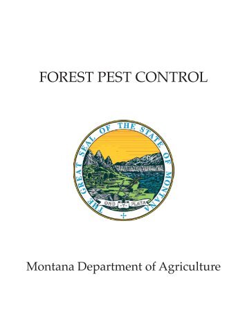 Montana Forest Pest Control - Montana Department of Agriculture