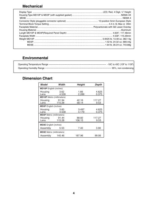 MDP Manual - Dart Controls