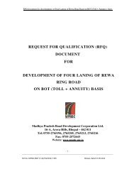 (rfq) document for development of four laning of rewa ring road on ...
