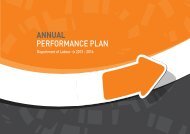 Annual Performance Plan- Department of Labour, 2013 - 2014