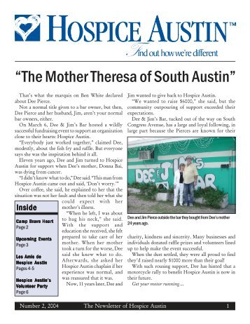 “The Mother Theresa of South Austin” - Hospice Austin