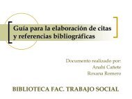 Citas y referencias bibliogrÃ¡ficas - Facultad de Trabajo Social