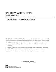 WELLNESS WORKSHEETS Twelfth Edition Paul ... - Novella - MHHE