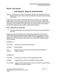 Task Analysis: Steps for Implementation - National Professional ...
