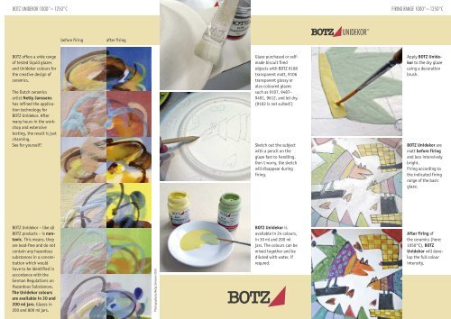 Download flyer "glaze + paint" - BOTZ Glasuren