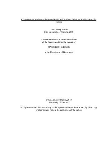 UVic Thesis Template - Department of Geography - University of ...
