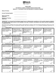 Rating Form for Module 3 - Yong Loo Lin School of Medicine