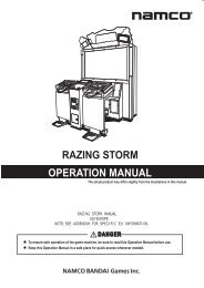 RAZING STORM OPERATION MANUAL - Namco